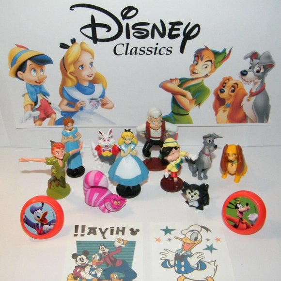 Disney Party Supplies Disney Classic Movie Party Favors Set 4 Peter Pan Alice In Wonderland